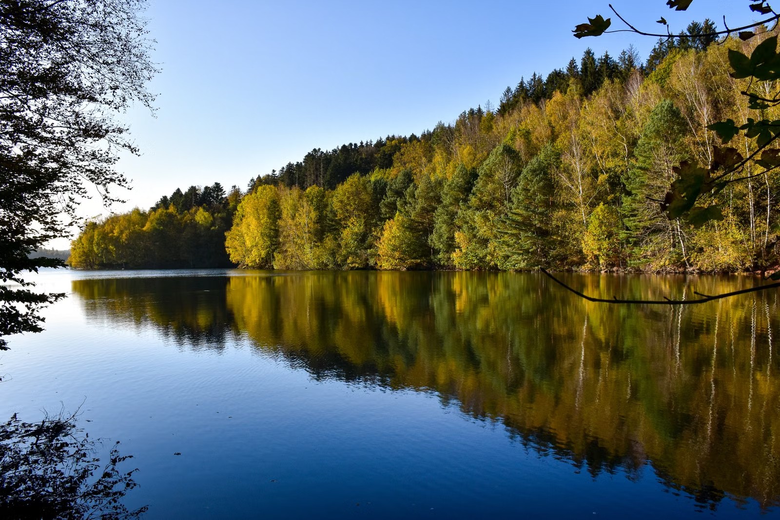 Le lac de Gérardmer au petit matin