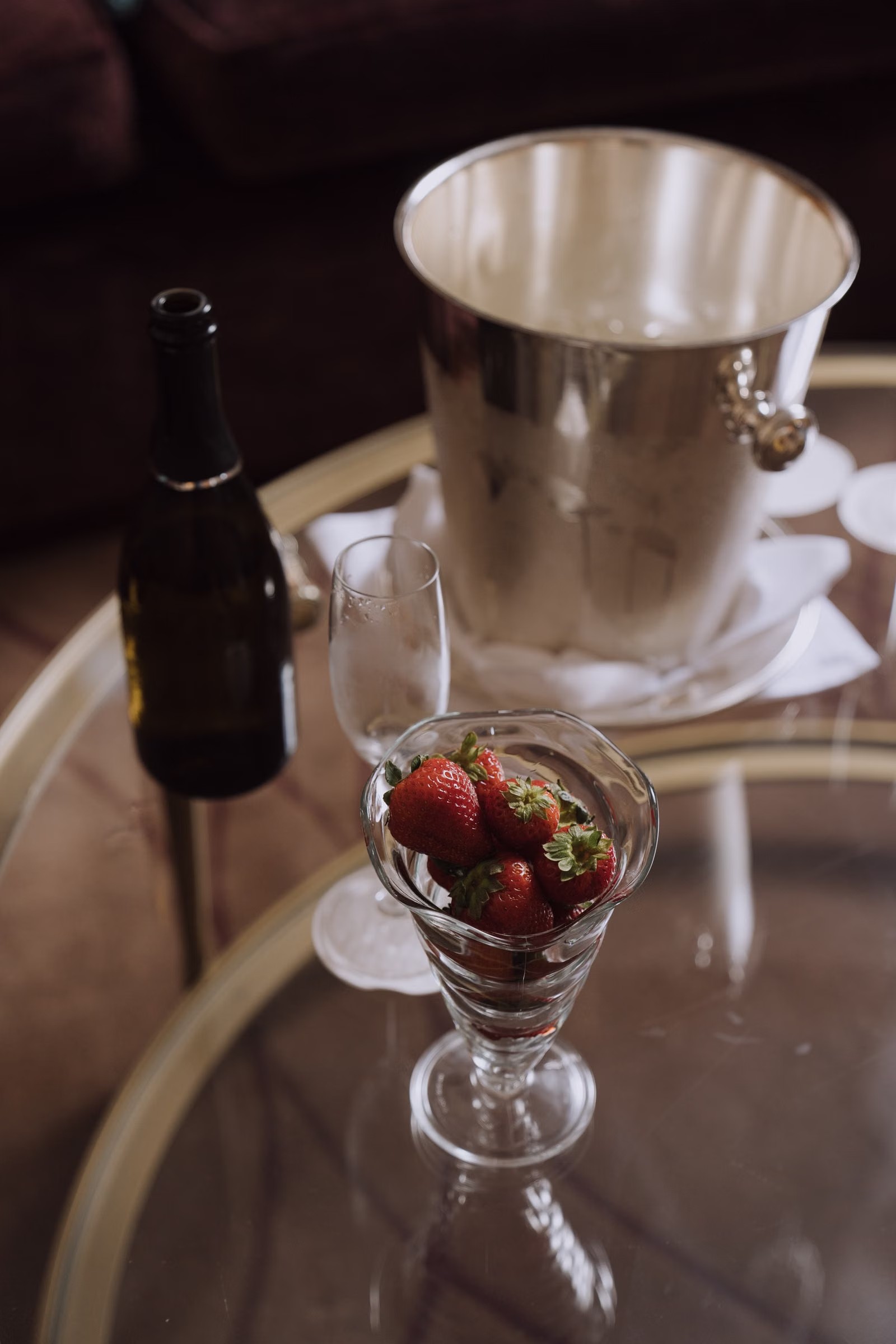 Champagne à l'arrivée